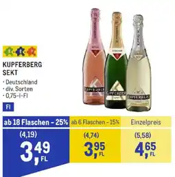 Metro Kupferberg Sekt Angebot