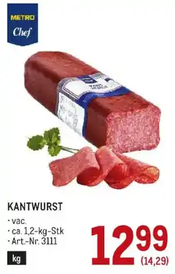 Metro Metro Chef Kantwurst Angebot