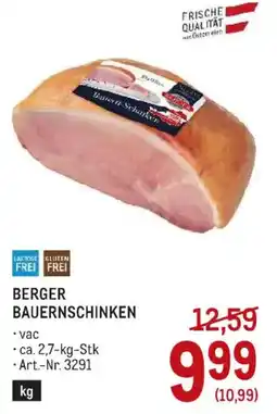 Metro Berger Bauernschinken Angebot