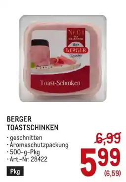 Metro Berger Toastschinken Angebot
