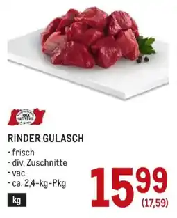 Metro INA GUTESCHEN RINDER GULASCH Angebot