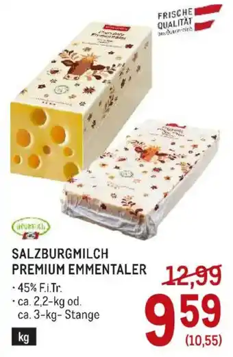 Metro Salzburgmilch Premium Emmentaler Angebot
