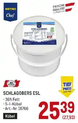 Metro Schlagobers ESL Angebot