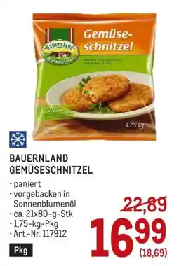 Metro Bauernland Gemüseschnitzel Angebot