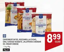 Metro Camembert Bites, Mozzarella Sticks, Chili Cheese Nuggets, Jalapenos Cheddar Od. Cream Cheese Angebot