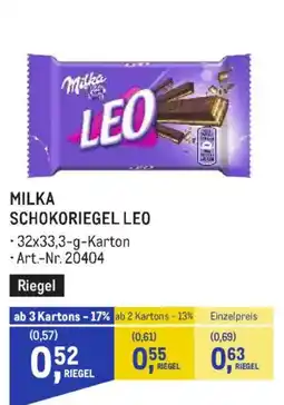 Metro Milka Schokoriegel Leo Angebot