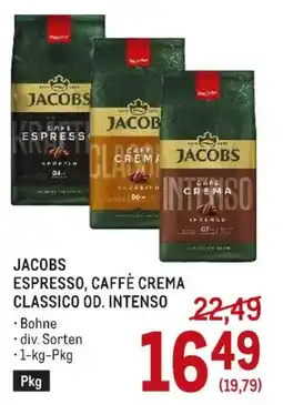 Metro Jacobs Espresso, Caffè Crema Classico od. Intenso Angebot