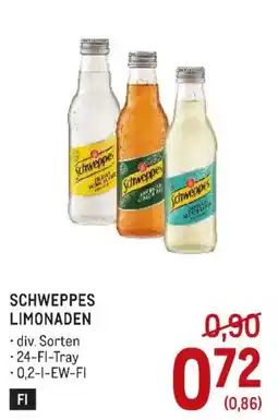 Metro Schweppes Limonaden Angebot