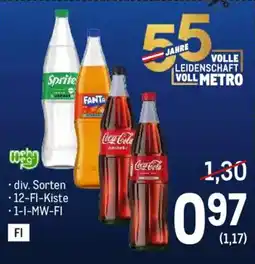 Metro Coca-cola, fanta od. sprite Angebot