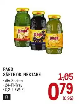 Metro Pago Säfte od. Nektare Angebot