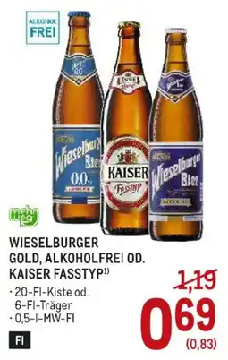 Metro Wieselburger Gold, Alkoholfrei od. Kaiser Fasstyp Angebot
