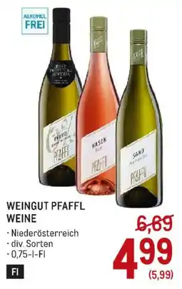 Metro Weingut Pfaffl Weine Angebot