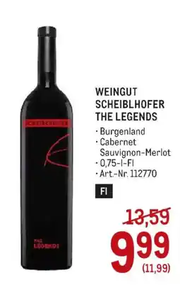 Metro Weingut Scheiblhofer The Legends Angebot