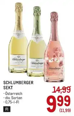 Metro Schlumberger Sekt Angebot