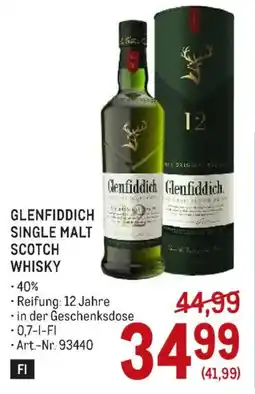 Metro Glenfiddich Single Malt Scotch Whisky Angebot