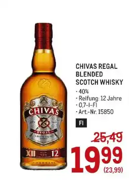 Metro Chivas Regal Blended Scotch Whisky Angebot