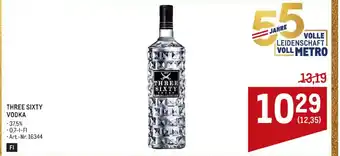Metro Three Sixty Vodka Angebot