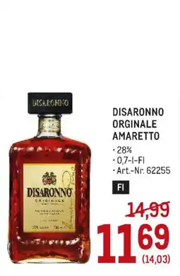 Metro Disaronno Originale Amaretto Angebot
