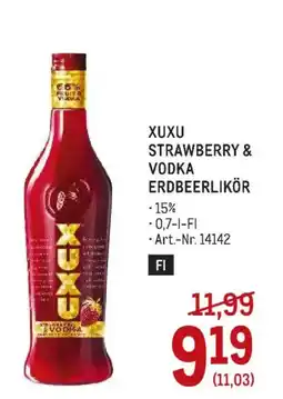 Metro Xuxu Strawberry & Vodka Erdbeerlikör Angebot