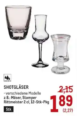 Metro Shotgläser Angebot
