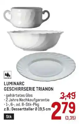 Metro Luminarc Geschirrserie Trianon Angebot