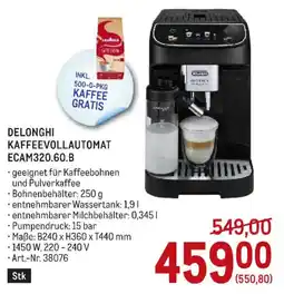 Metro Delonghi Kaffeevollautomat ECAM320.60.B Angebot