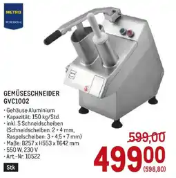 Metro Metro Gemüseschneider GVC1002 Angebot