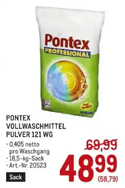 Metro Pontex Vollwaschmittel Pulver 121 WG Angebot