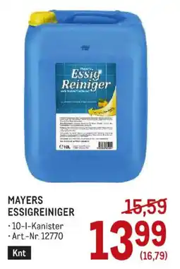 Metro Mayers Essigreiniger Angebot