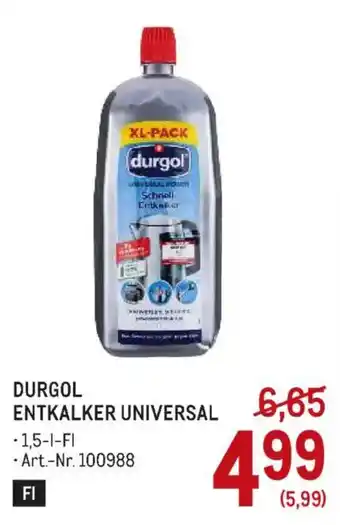 Metro Durgol Entkalker Universal Angebot