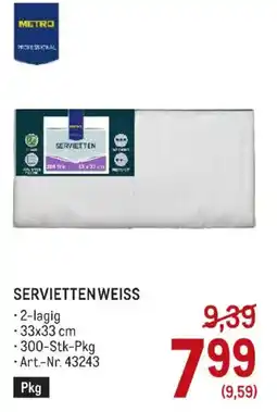 Metro Servietten Weiss Angebot