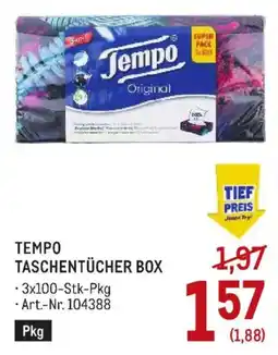 Metro Tempo Taschentücher Box Angebot