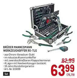 Metro Brüder Mannesmann Werkzeugkoffer 90-TLG Angebot