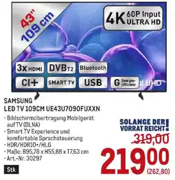 Metro Samsung LED TV 109CM UE43U7090FUXNN Angebot