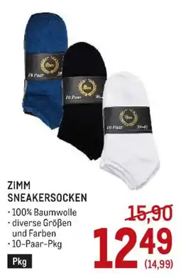 Metro Zimm Sneakersocken Angebot