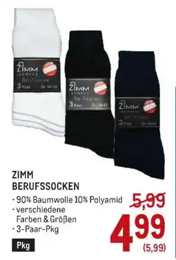 Metro Zimm Berufssocken Angebot