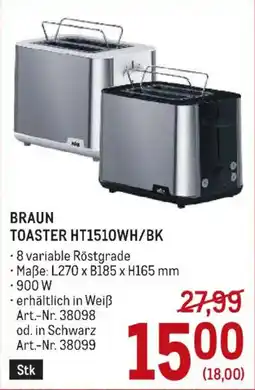 Metro Braun Toaster HT1510WH/BK Angebot