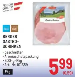 Metro Berger Gastro-Schinken Angebot