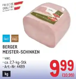 Metro Berger Meister-Schinken Angebot