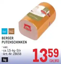 Metro Berger Putenschinken Angebot