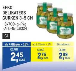 Metro EfkO Delikatess Gurken 3-9 cm Angebot