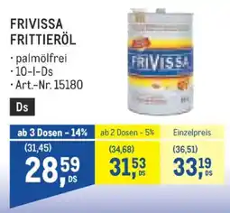 Metro Frivissa Frittieröl Angebot
