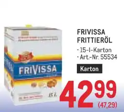 Metro Frivissa Frittieröl Angebot