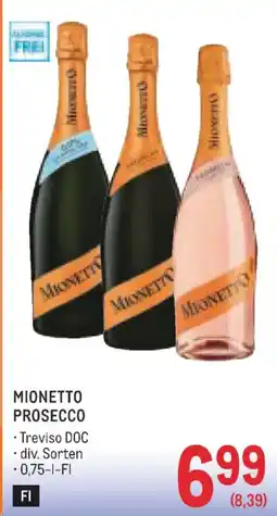 Metro Mionetto Prosecco Angebot