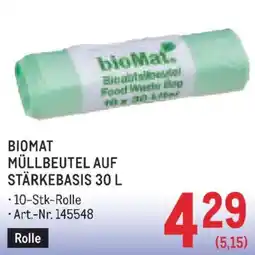 Metro biomat Müllbeutel auf Stärkebasis Angebot