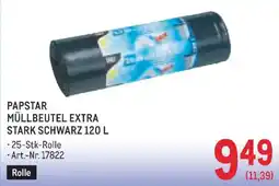 Metro Papstar Müllbeutel Extra Stark Schwarz Angebot