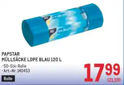 Metro Papstar Müllsäcke Ldpe Blau Angebot