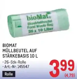 Metro biomat mullbeutel auf stärkebasis Angebot