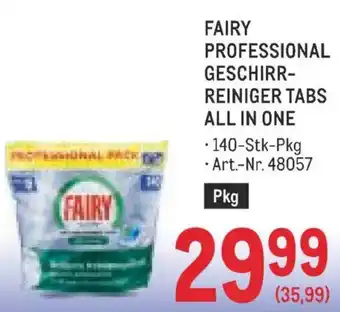 Fairy Professional Geschirr-Reiniger Tabs All in One
