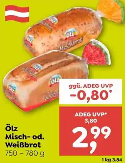 ADEG Ölz Misch- od. Weißbrot Angebot